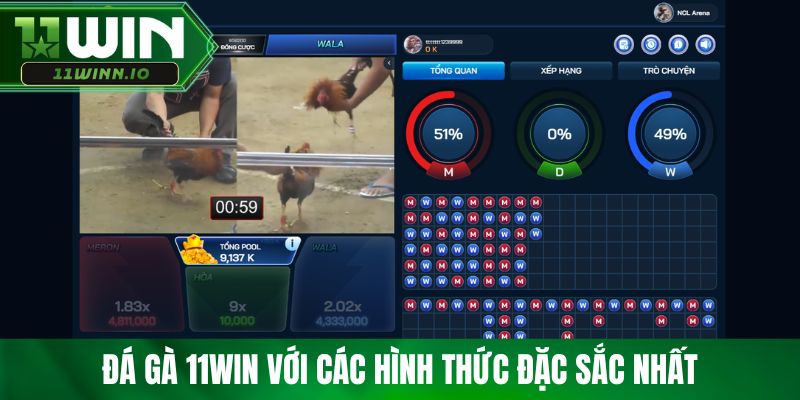 Đá gà 11WIN với các hình thức đặc sắc nhất