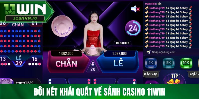 Đôi nét khái quát về sảnh casino 11WIN