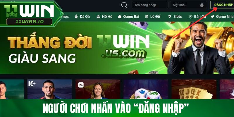 Người chơi nhấn vào “Đăng nhập” 