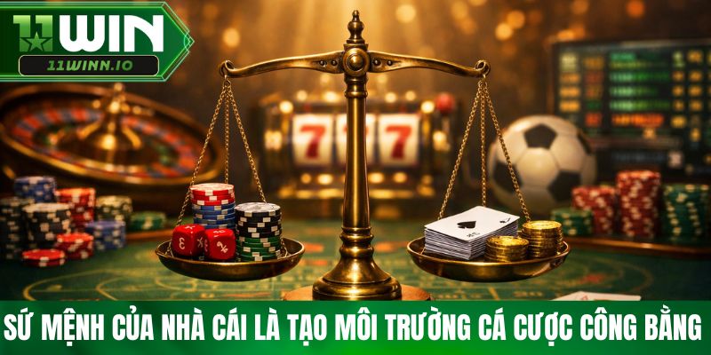 Sứ mệnh của nhà cái là tạo môi trường cá cược công bằng 